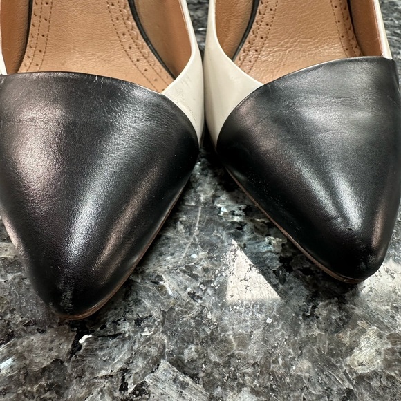 Brooks Brothers Classic Two Tone Black & White Genuine Leather Heels Size 9.5 - Picture 9 of 14